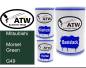 Preview: Mitsubishi, Morsel Green, G49: 500ml Lackdose + 500ml Klarlack + 250ml Härter - Set, von ATW Autoteile West.